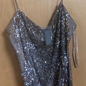 Adrianna Papell short dress with beads and sequins